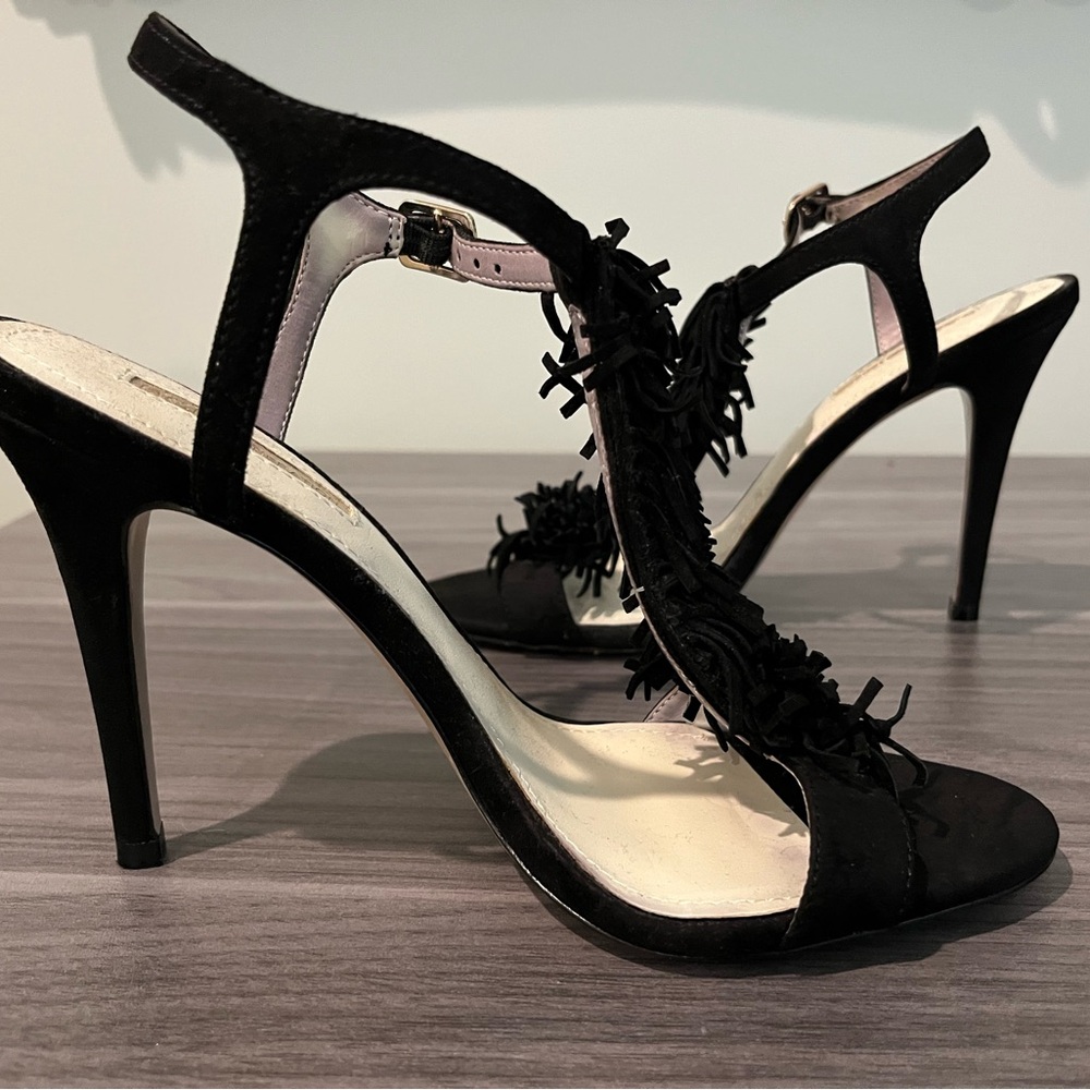 BCBGeneration Black Strappy Stiletto Heels